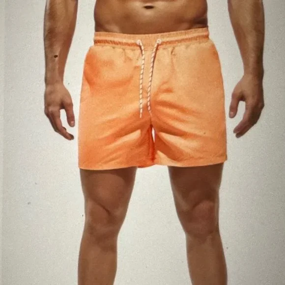 Brand New Men Solid Swim Trucks Orange XL - Picture 4 of 4
